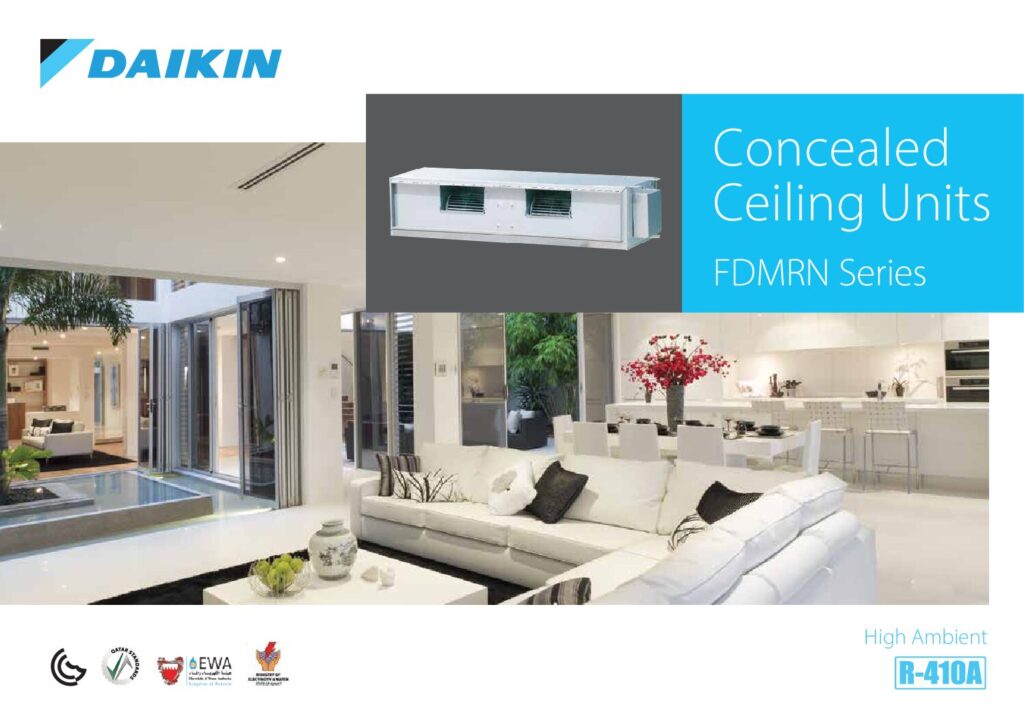 Daikin FDMRN concealed ceiling units catalogue cover