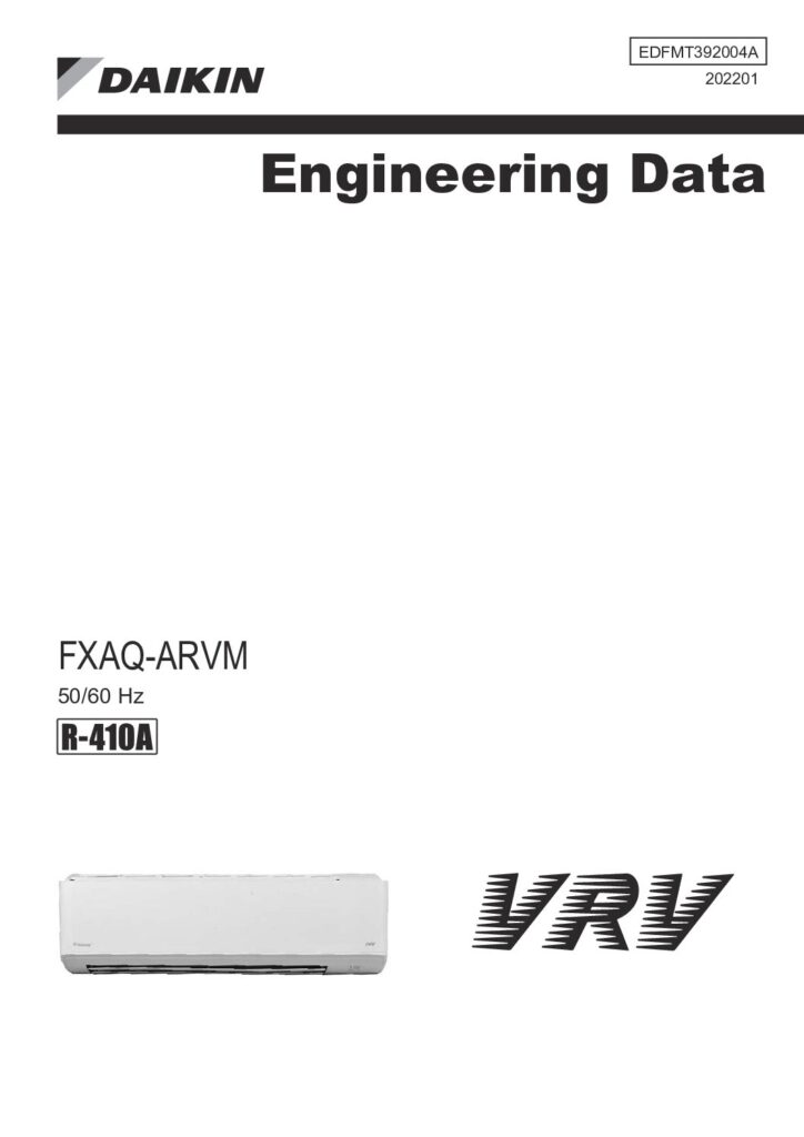 Daikin FXAQ-ARVM wall-mounted technical databook cover