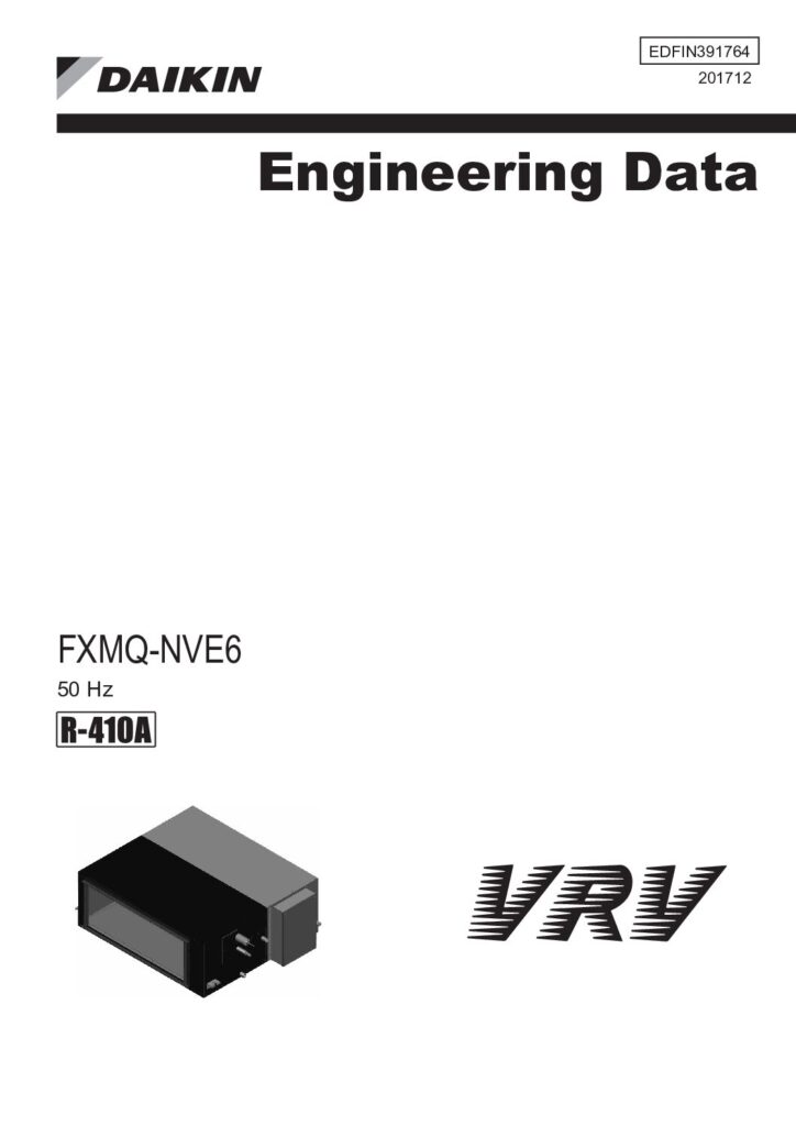 Daikin FXMQ-NVE6 ducted technical databook cover