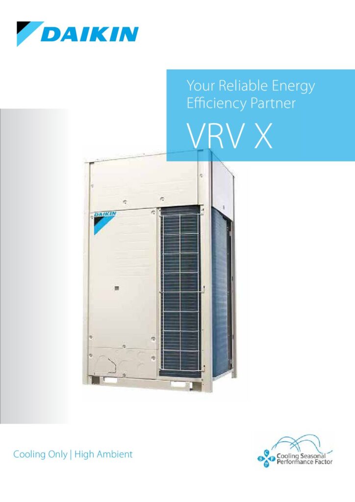 Daikin RXQ-ARYFK VRV X cooling-only catalogue cover
