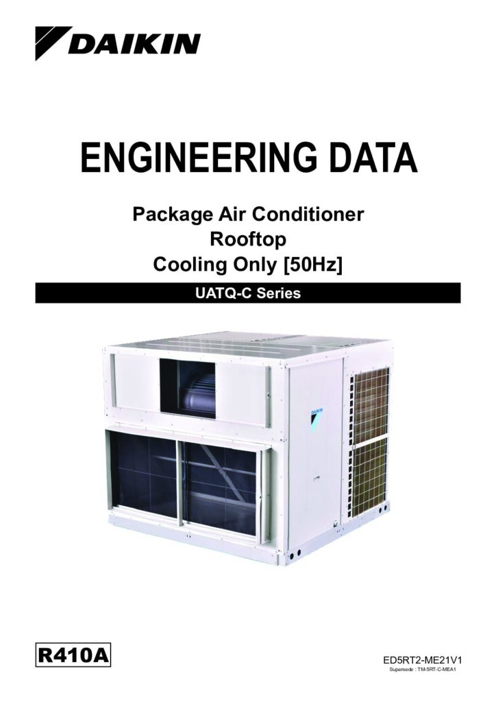 Daikin UATQ-C engineering data book cover